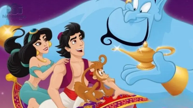 Khám phá thế giới huyền bí với tranh tô màu Aladdin và thần đèn