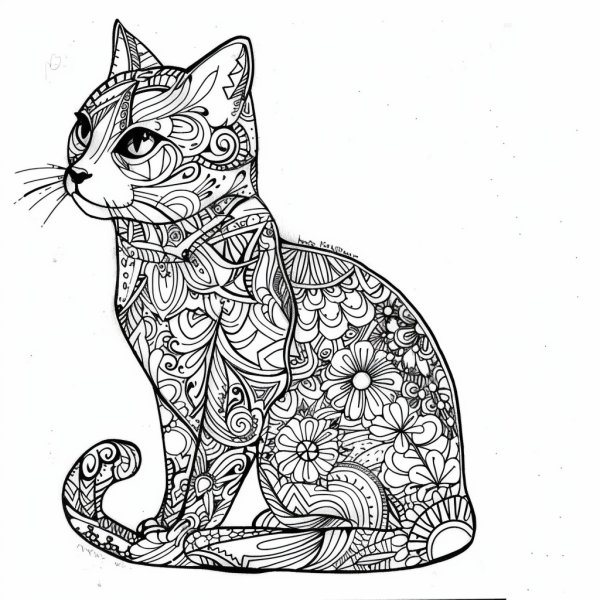 119+ tranh tô màu con mèo siêu cute dành cho bé 7