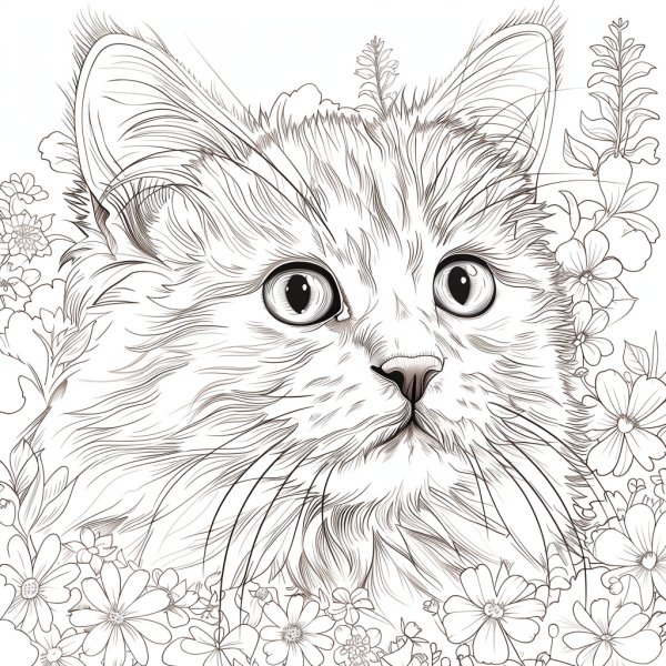 119+ tranh tô màu con mèo siêu cute dành cho bé 36
