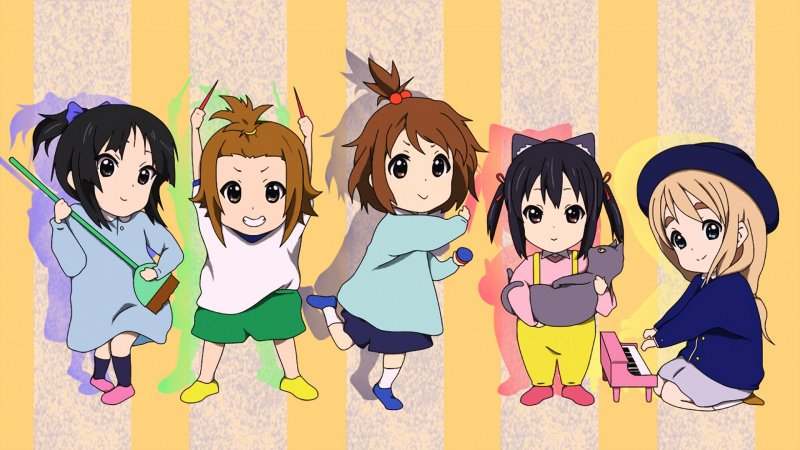Ảnh chibi anime nhóm 5 người nữ dễ thương 2
