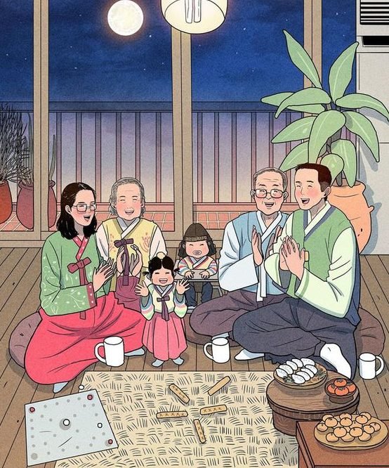 ảnh chibi hoạt hình gia đình hạnh phúc 30