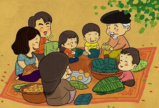 ảnh chibi hoạt hình gia đình hạnh phúc 5