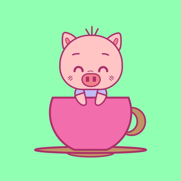 chibi avatar lợn cute 19