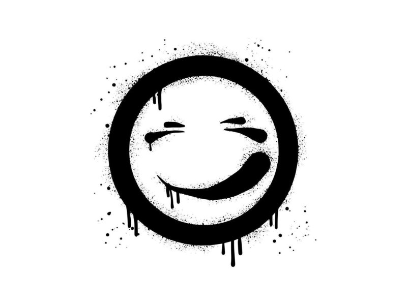 avatar hình mặt cười trắng đen 4