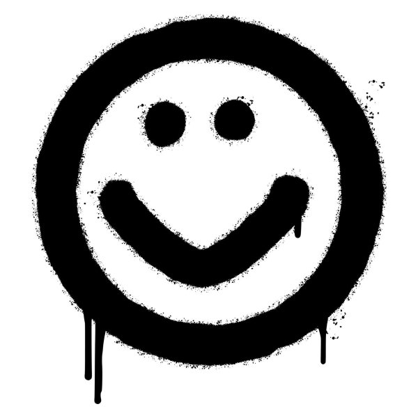 avatar hình mặt cười trắng đen 7