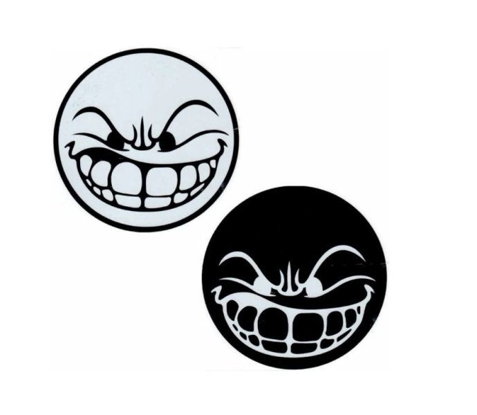 avatar hình mặt cười trắng đen 9