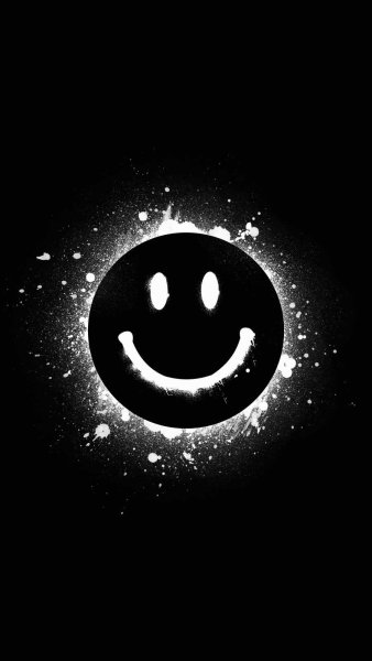 avatar hình mặt cười trắng đen 14