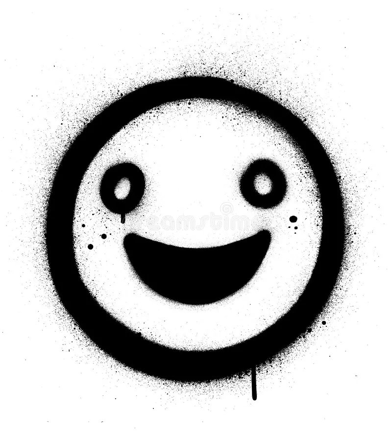 avatar hình mặt cười trắng đen 40