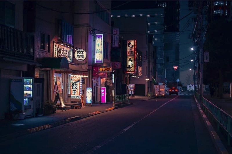 Phong cảnh cửa hàng phố xá đêm 47