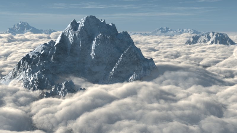 Phong cảnh đám mây lơ lửng trên đỉnh núi 38