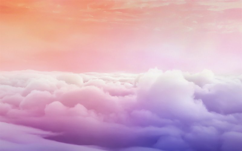 Phong cảnh đám mây màu hồng lãng mạn 1