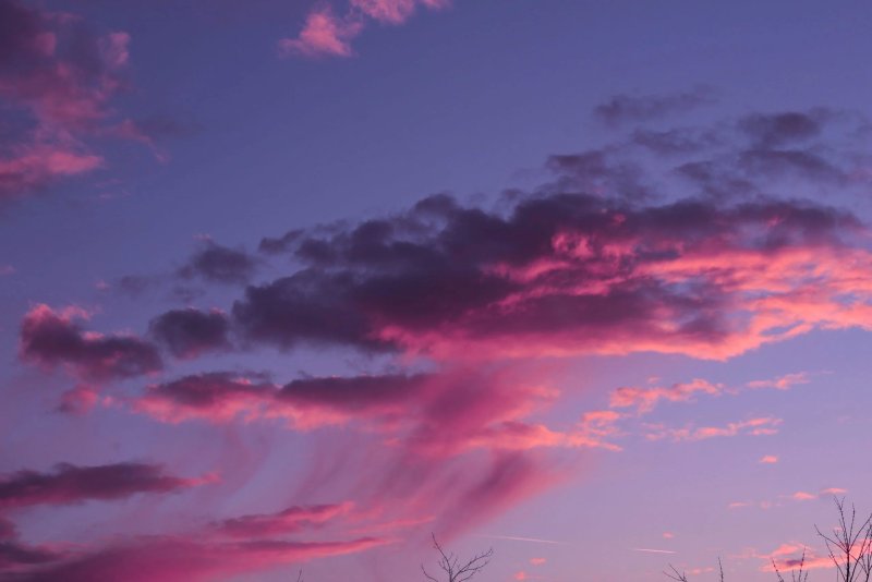 Phong cảnh đám mây màu hồng lãng mạn 13