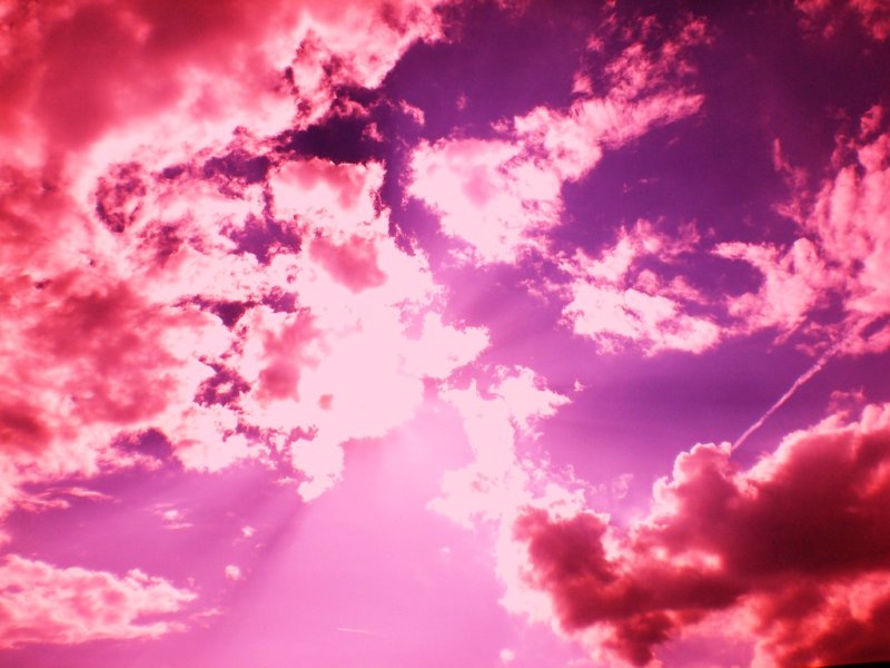 Phong cảnh đám mây màu hồng lãng mạn 26