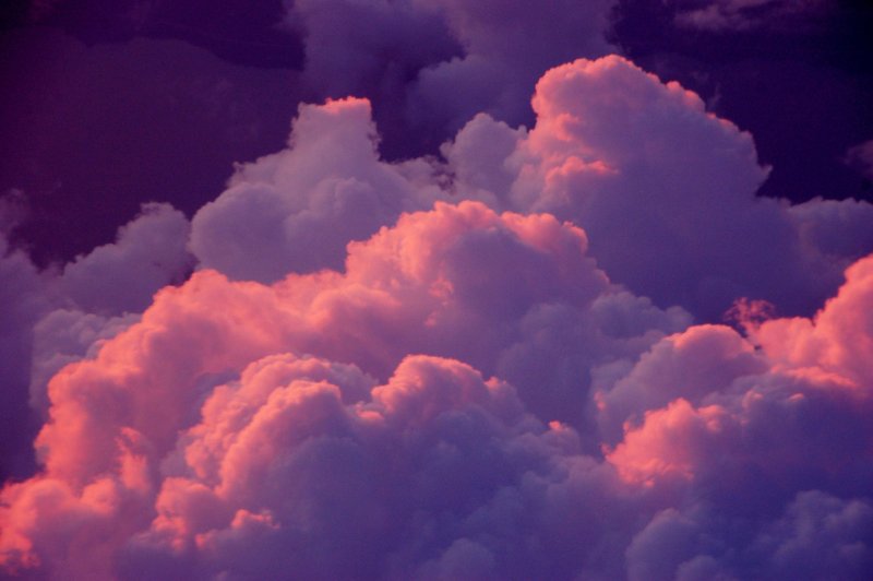 Phong cảnh đám mây màu hồng lãng mạn 28