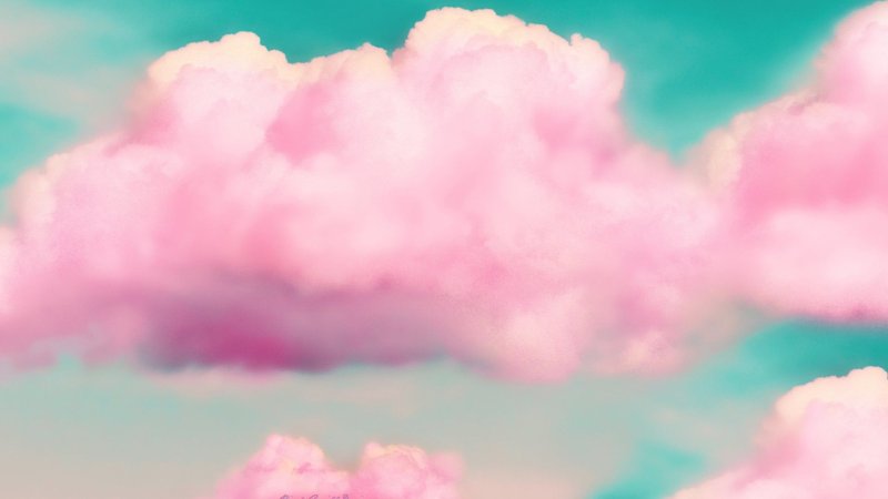 Phong cảnh đám mây màu hồng lãng mạn 31