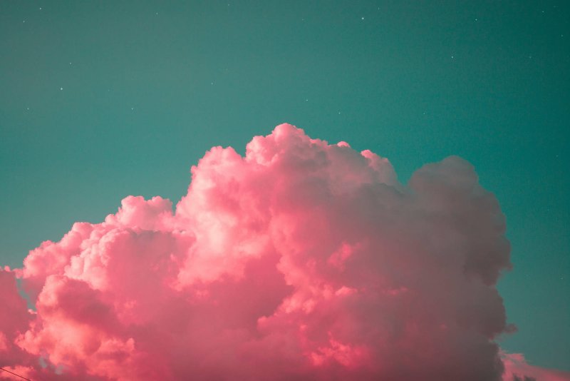 Phong cảnh đám mây màu hồng lãng mạn 34