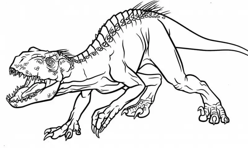 Jurassic Park tranh tô màu có khủng long Spinosaurus.