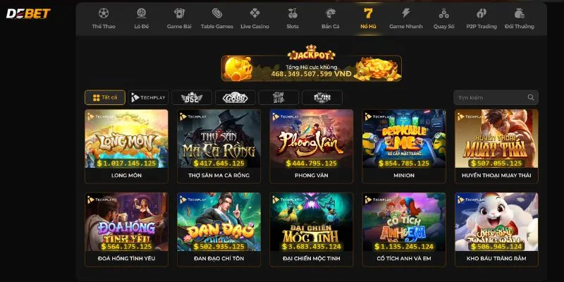 Top 5 game nổ hũ debet đang được ưa chuộng hiện nay